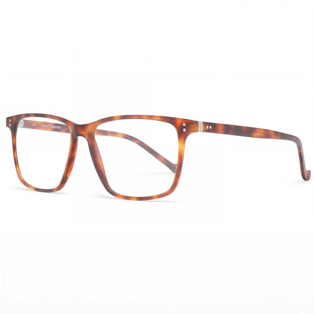 Gafas de vista Hackett London Heb18110056 para hombre, montura completa, cuadradas, de plástico, color carey, ancho de lente: 56 mm