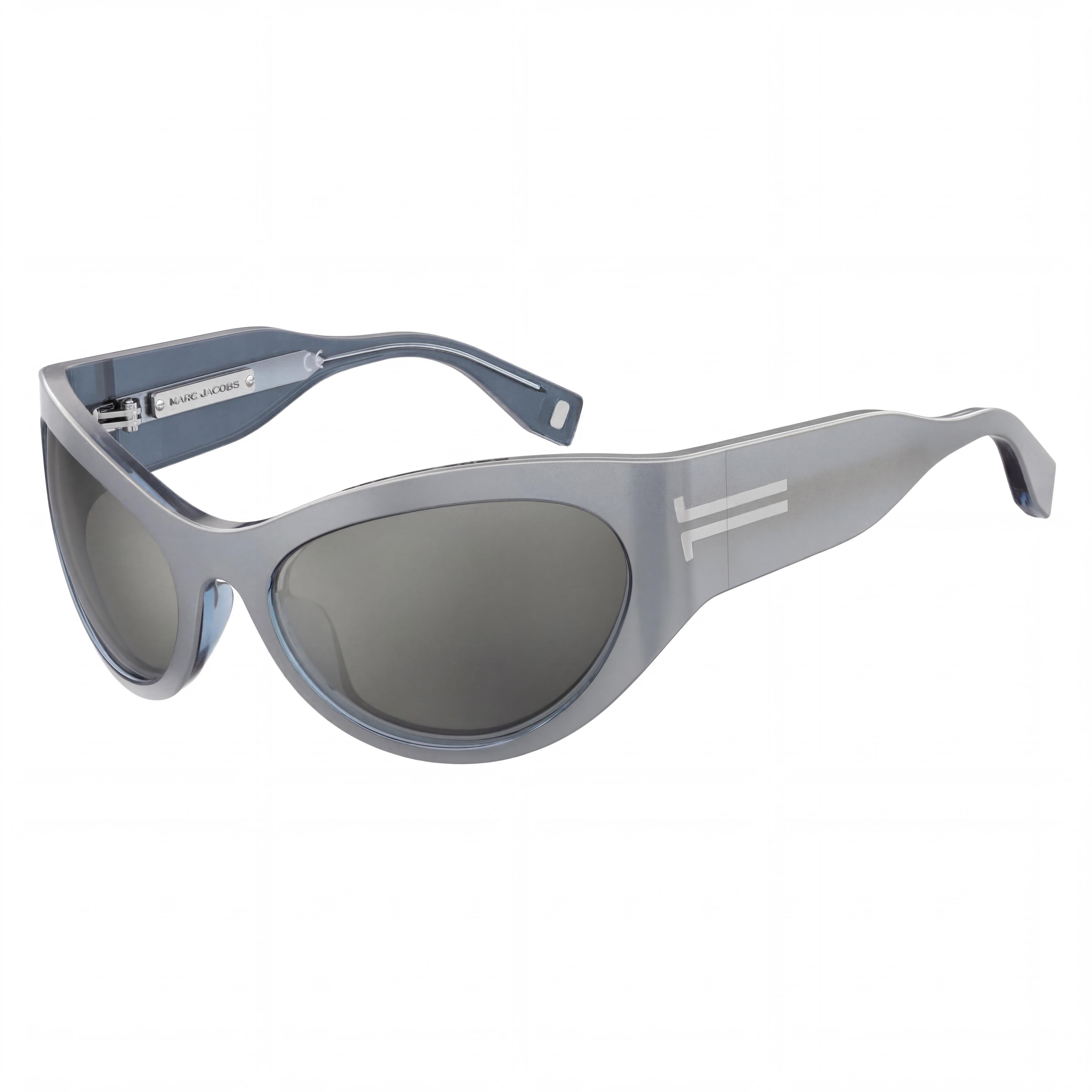 Gafas de Sol Marc Jacobs para Hombre Icon (Tarro) de Acetato Gris Plateado con Lentes Plateadas con Protección UV de 61 mm, Photo 1