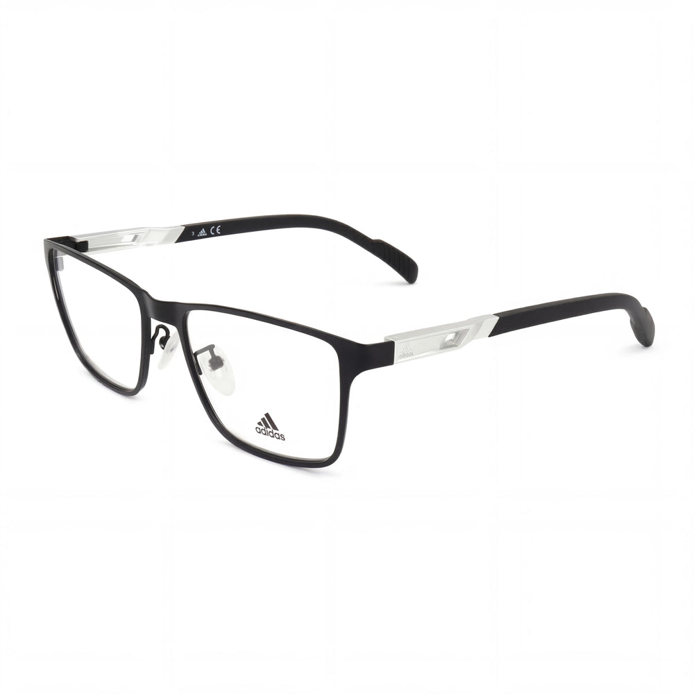 Adidas Sp5021 Men's Square Metal Frame Eyeglasses, Matte Black, Lens Width 54mm, Bridge 18mm, Temple 140mm