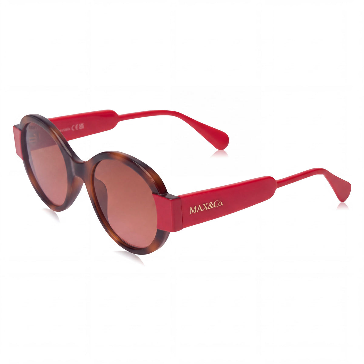 Max&Co. Casual Women's Plastic Havana Frame Grey Lenses UV Protection Sunglasses 50-20-140, Photo 1