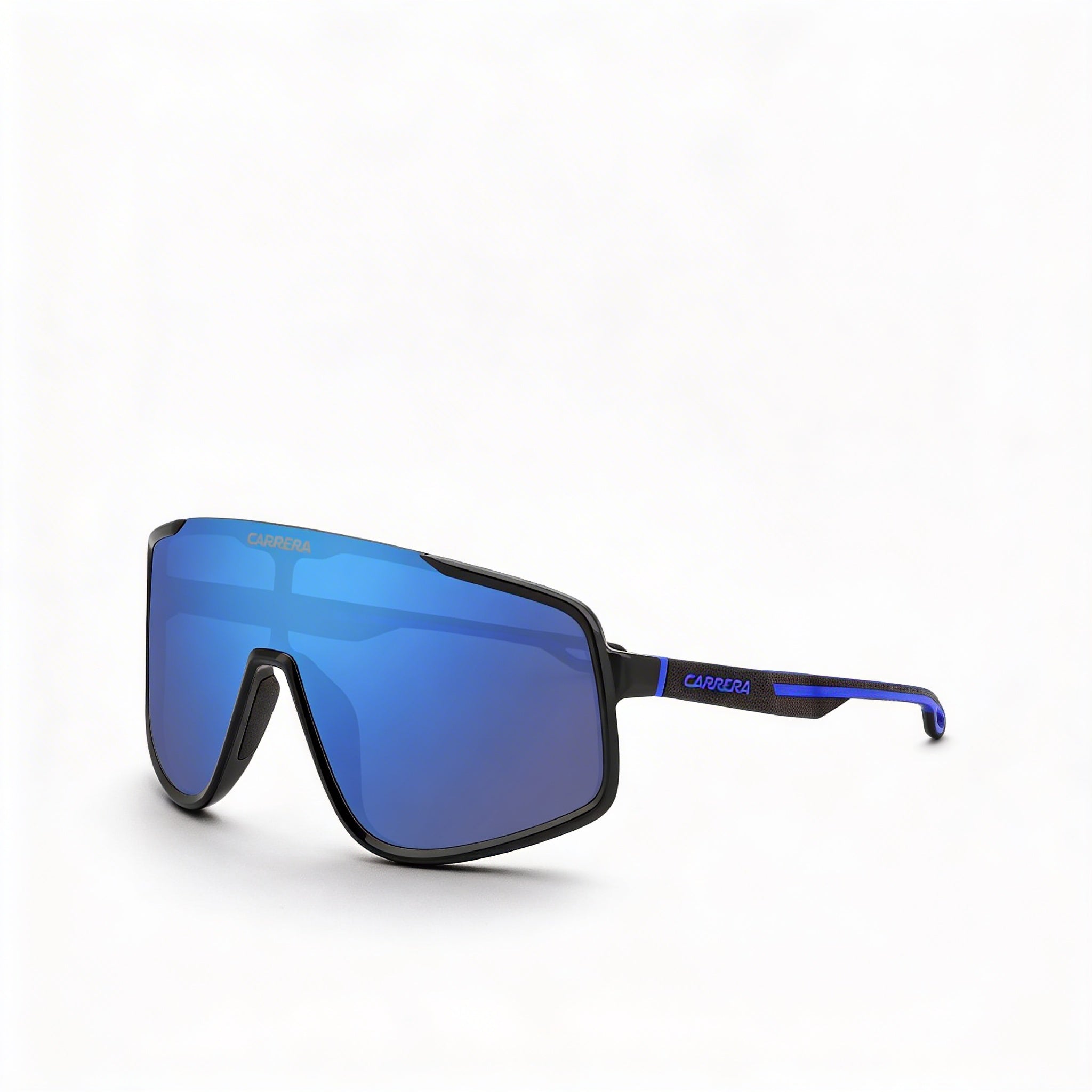 Carrera Casual Men's Black Blue ECO POLYAMIDE Sunglasses, Blue Multilayer Lenses, 100% UV Protection, 99mm, Photo 1