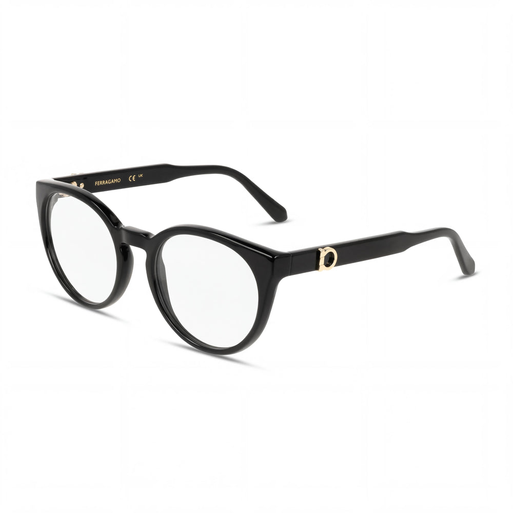 Gafas de hombre Ferragamo Sf3032e con montura de acetato multicolor y lentes de policarbonato negras de 51 mm