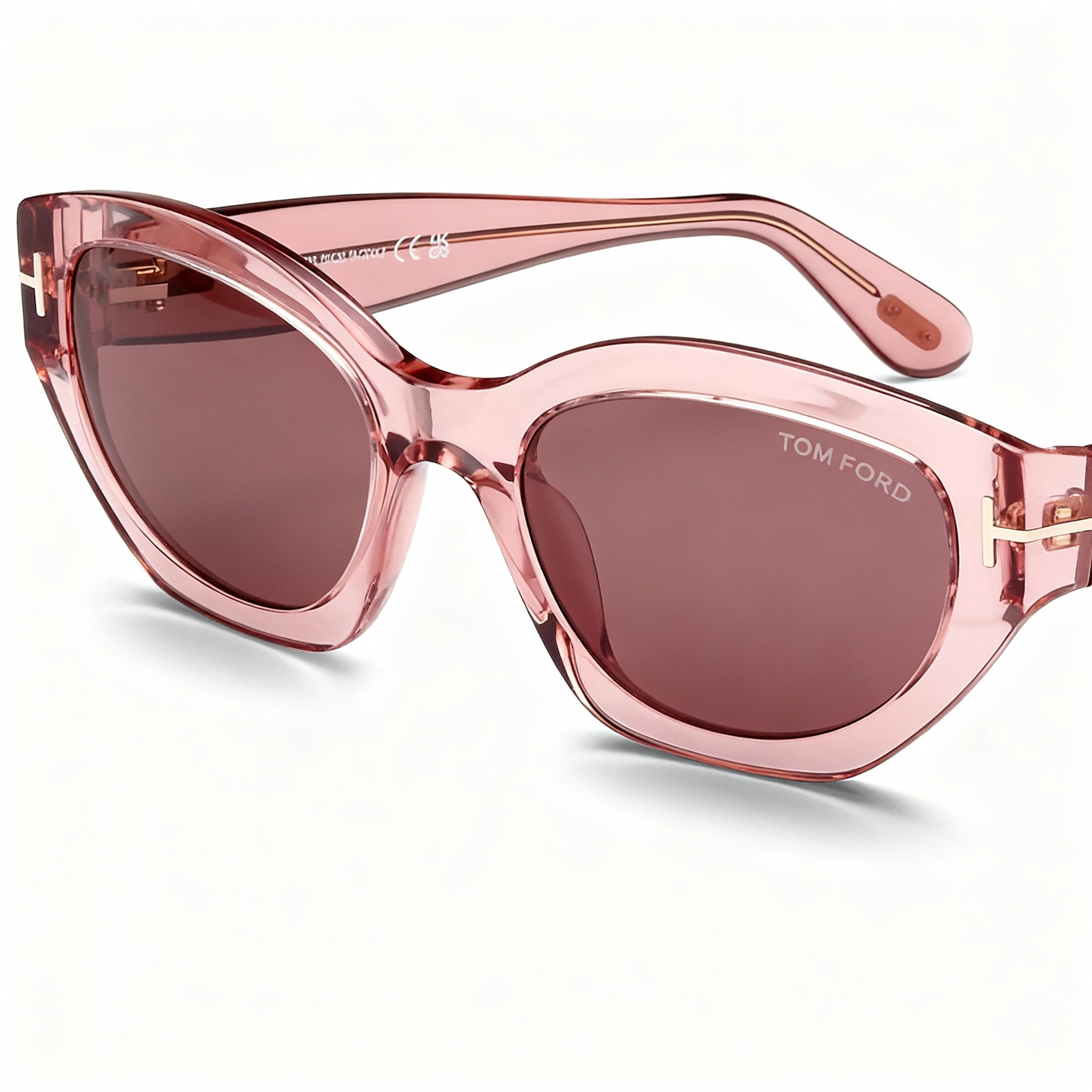 Tom Ford Classic Women's Multi-coloured Plastic Frame Brown Non-Polarized Sunglasses 55mm