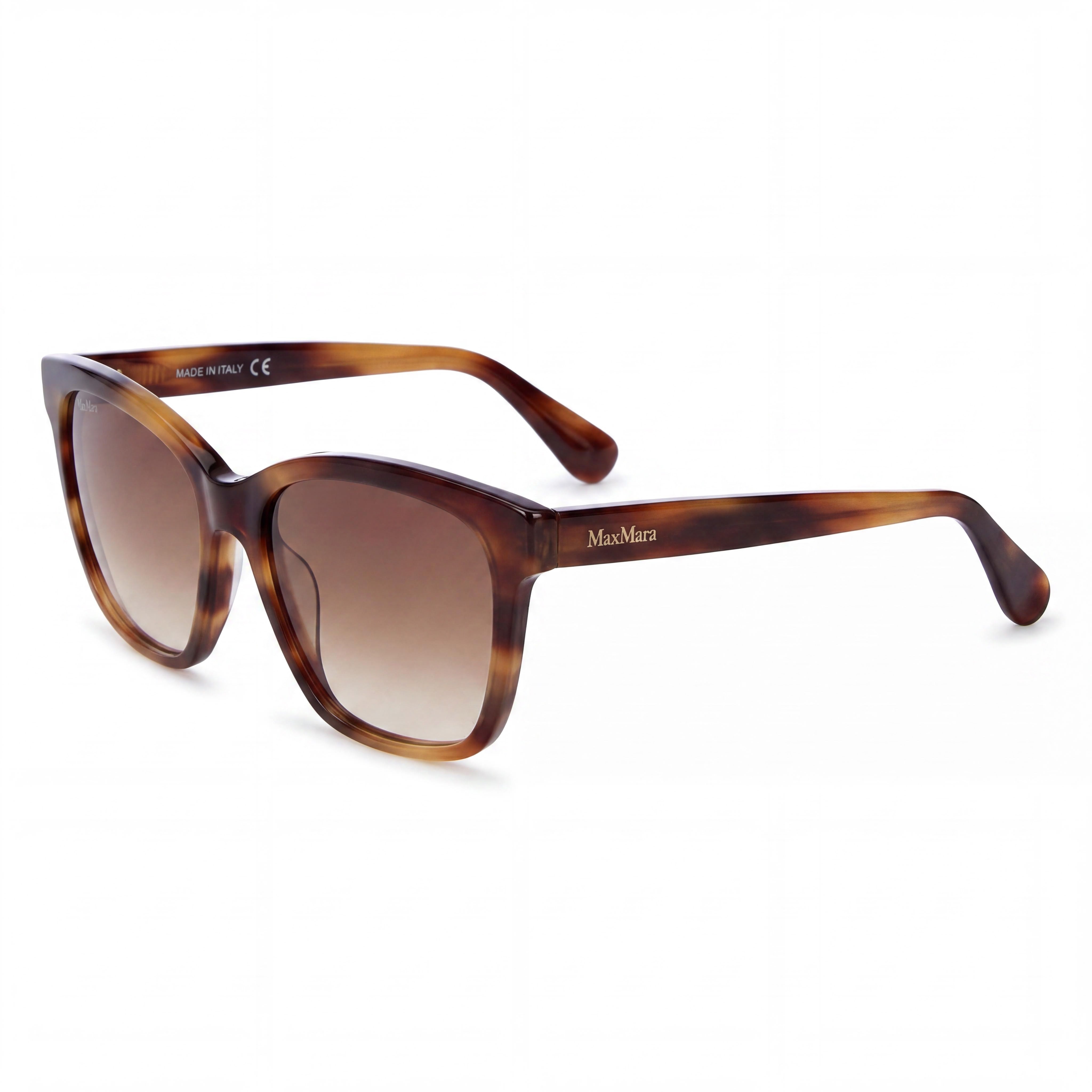 Gafas de sol MaxMara Casual para mujer, montura de acetato marrón oscuro brillante con lentes grises, ancho de lente: 56 mm, puente: 16 mm, patilla: 140 mm, Photo 1