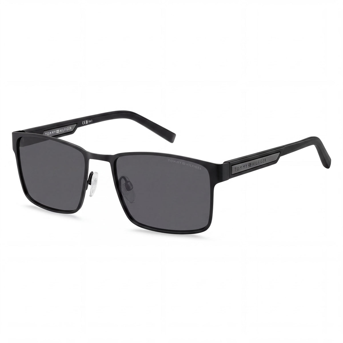 Tommy Hilfiger Th 2087/S Rectangular Stainless Steel Lightweight Matte Black Grey Non-Polarized Unisex 57mm, Photo 1