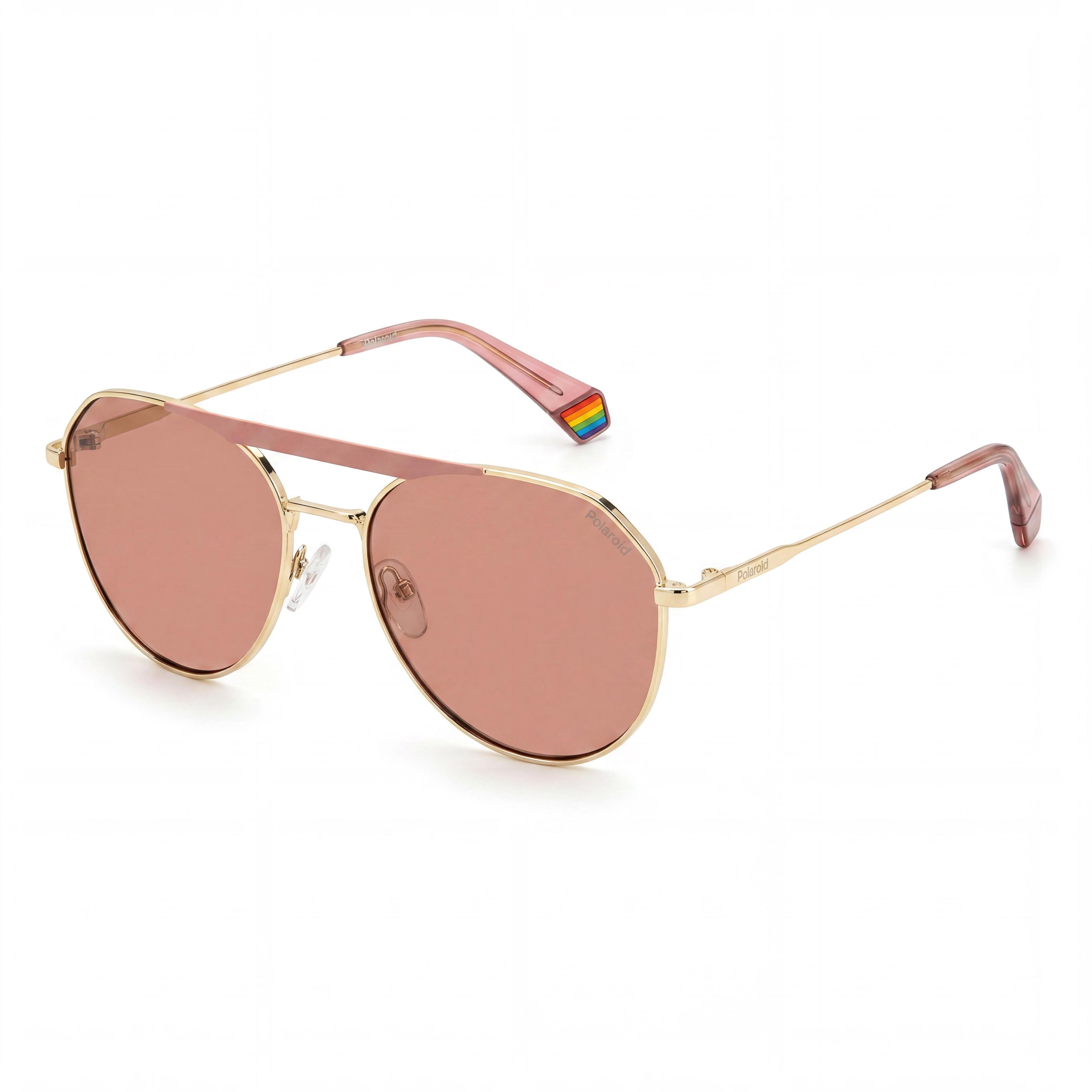 Gafas de Sol Polaroid Casual Unisex de Acero Inoxidable Color Ruthenium Oscuro con Lentes Verdes Polarizadas y Protección UV de 57mm, Photo 1