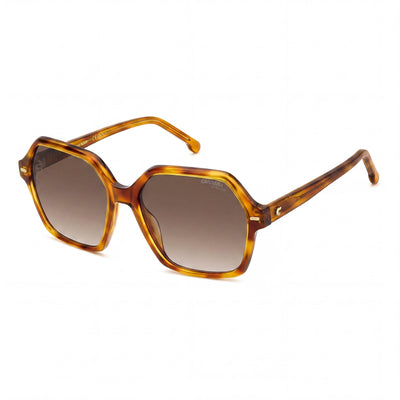 Gafas de sol Carrera Classic para mujer, de plástico color habana, con cristales de policarbonato marrones degradados y protección UV, 56 mm