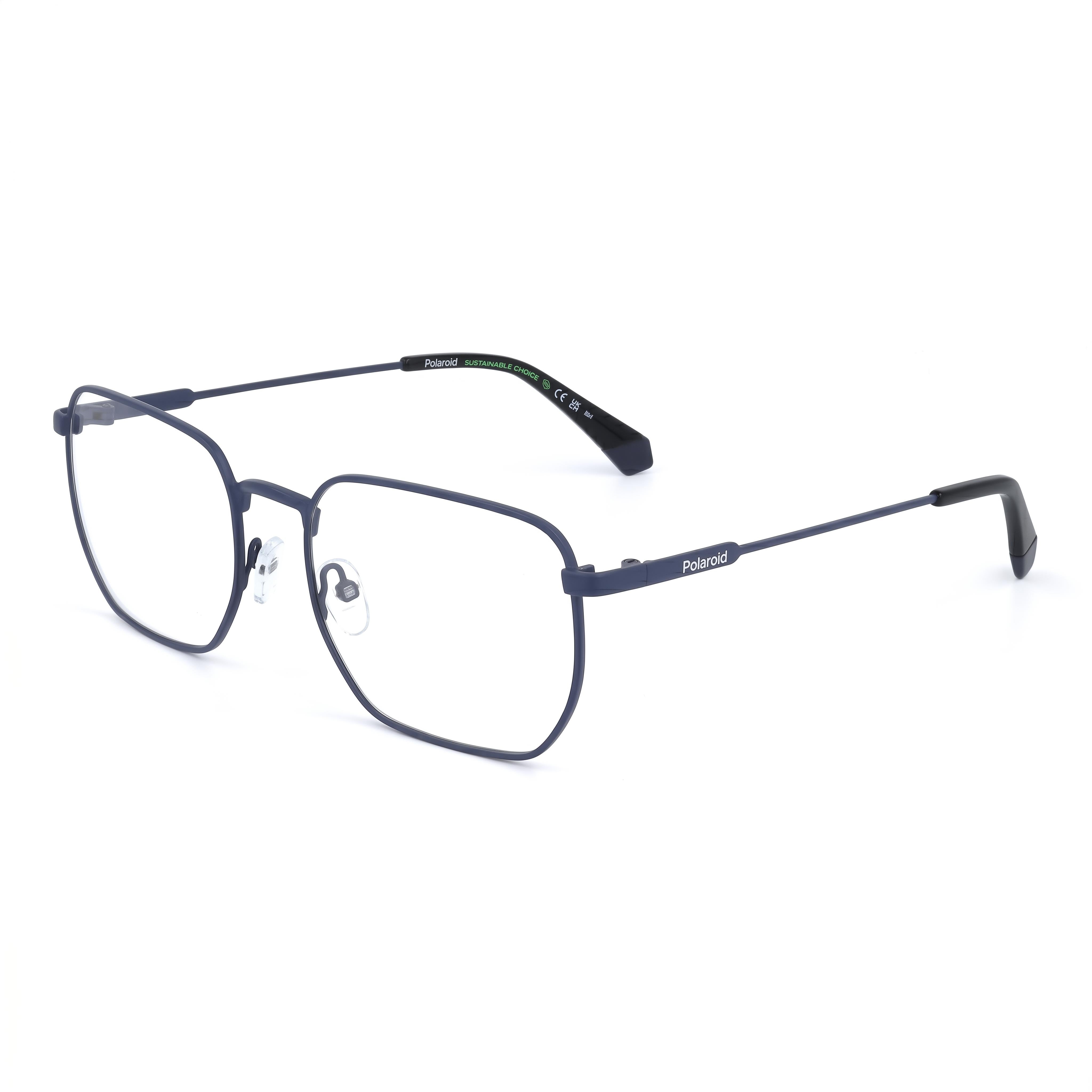 Polaroid Casual Men's Non- Eyewear with Acetate Frame and Matte Blue Lenses, 54mm Lens Width, Photo 1