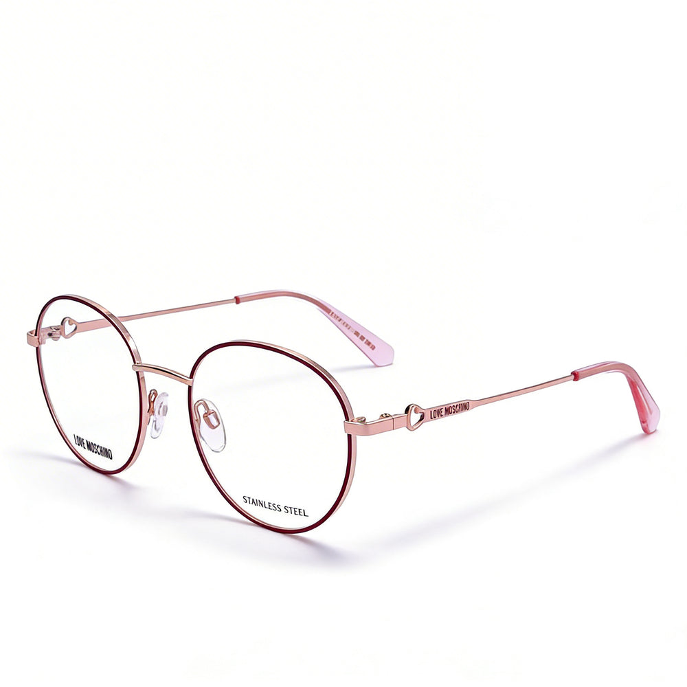 Gafas de sol Love Moschino para mujer, estilo casual, con montura de acero de aleación y lentes sin policarbonato, talla 52-20-140