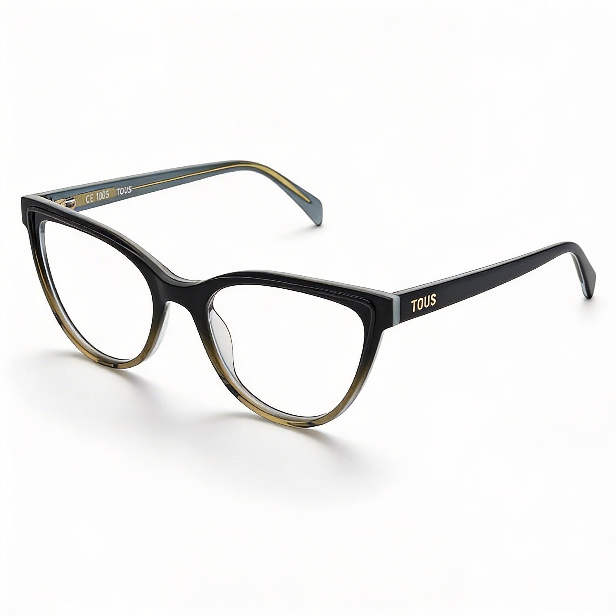 TOUS Casual Women's Shiny Dark Havana Acetate Optical Frames with Non Lenses 53-140-18, Photo 1