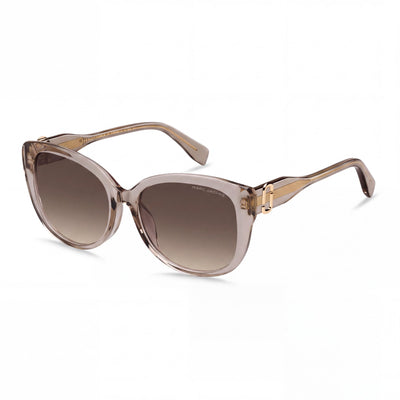 Gafas de sol Marc Jacobs para mujer, informales, de montura rectangular, color nude, no polarizadas, protección UV de 57 mm