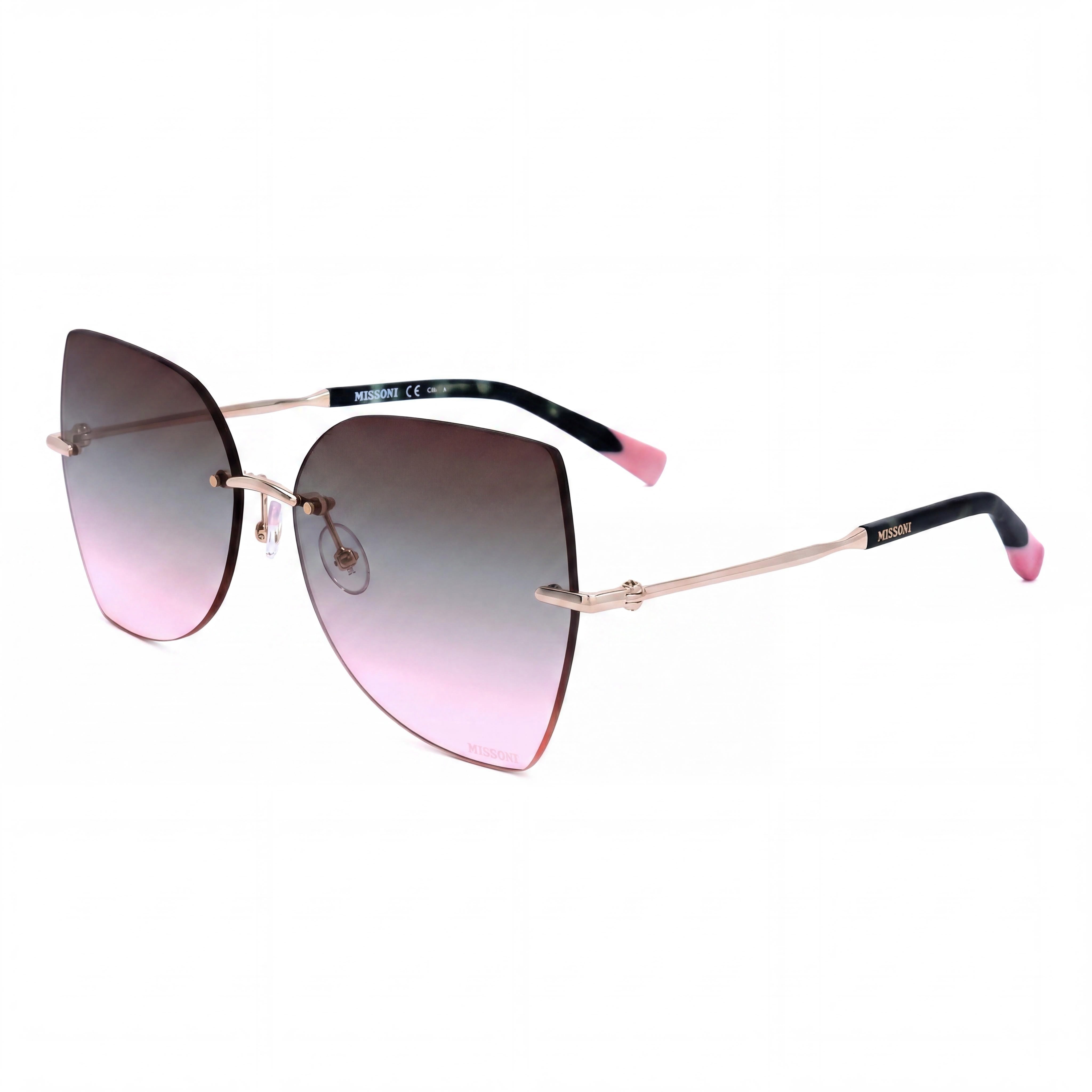 Missoni Modern Mis 0119/s Women's Metal Frame Gold Pink Brown Green Degrade UV Protection Sunglasses 60mm, Photo 1