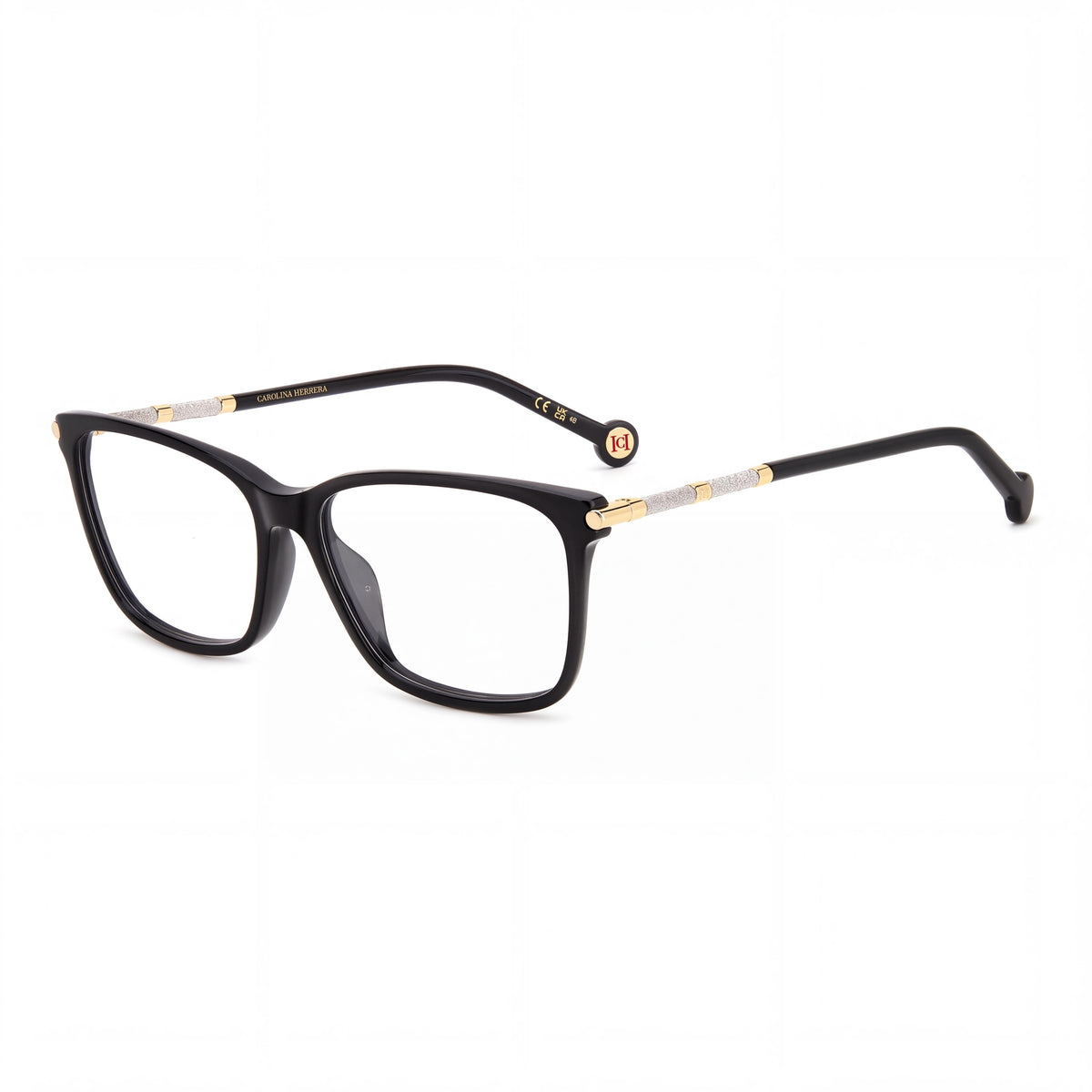 Gafas de sol polarizadas clásicas para hombre Carolina Herrera 0199/G, montura de plástico negra y dorada, ancho de lente de 55 mm, Photo 1