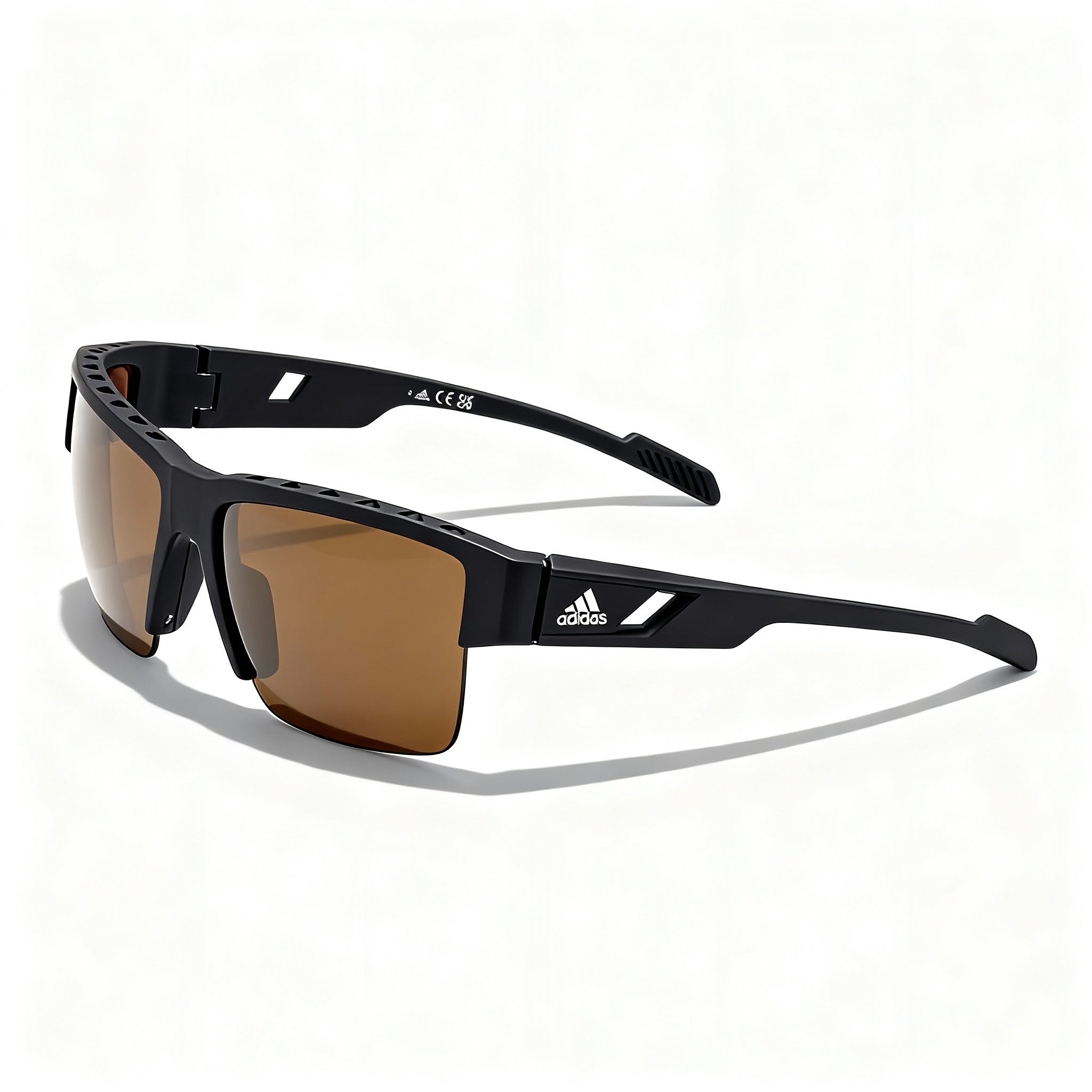 adidas Sp0070 Men's Injected Black Frame UV Brown Polarized Sunglasses 68-9-130