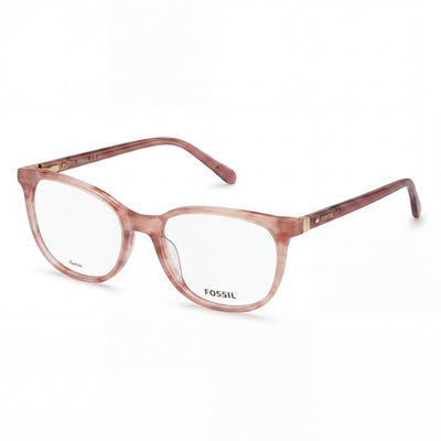 Gafas ópticas Fossil Modern de acetato color ciruela para mujer, diseñadas para la comodidad diaria, ancho de lente de 53 mm
