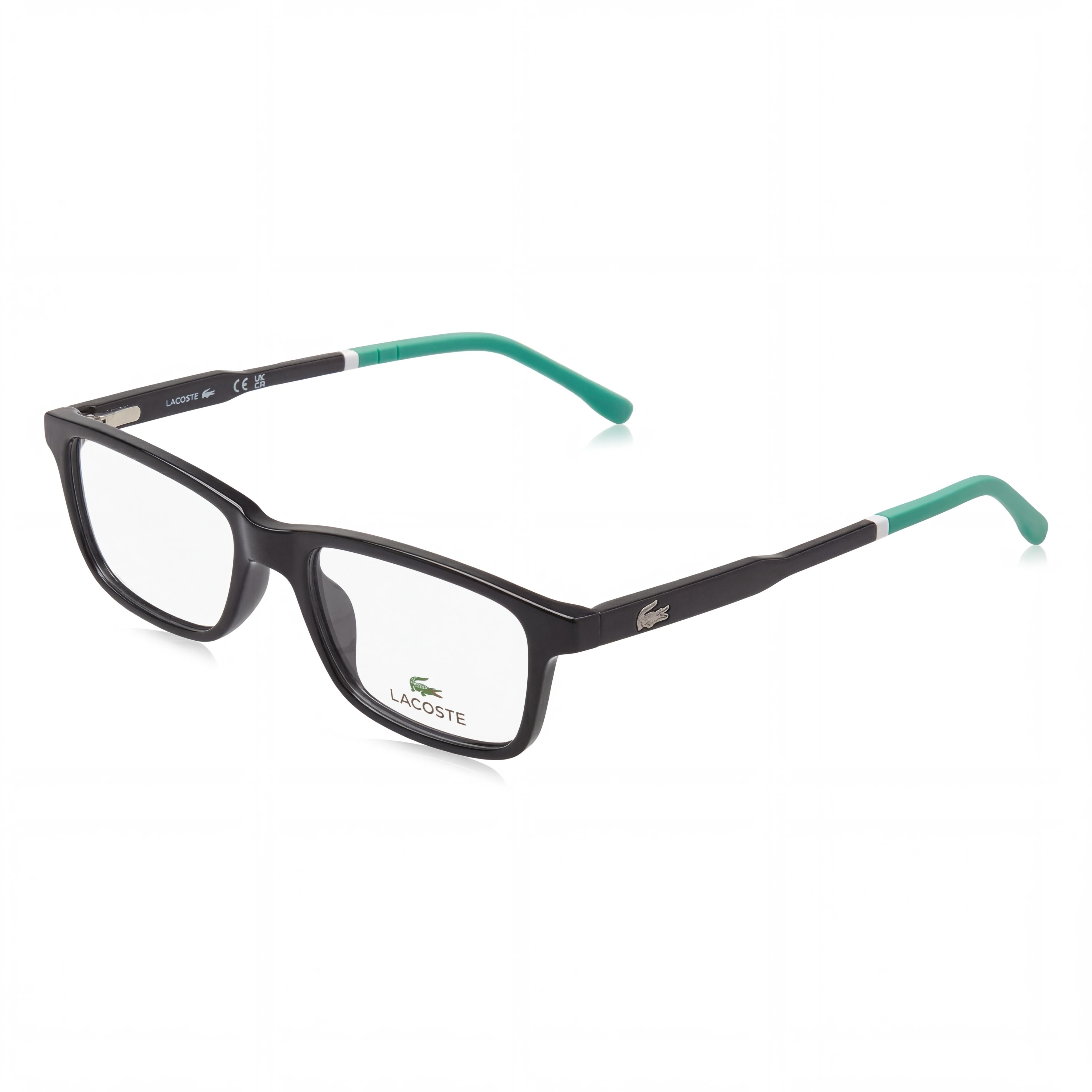 Gafas modernas para hombre Lacoste con montura de inyección negra, lentes de policarbonato, tamaño 49-16-140 mm, Photo 1