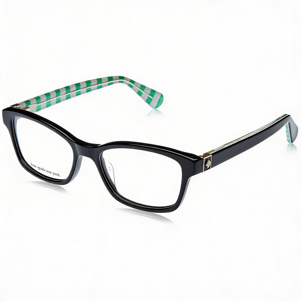 Kate Spade New York Modern Women's Black Acetate Frame Optical Eyeglasses 50mm Lens, 16mm Bridge, 140mm Temple