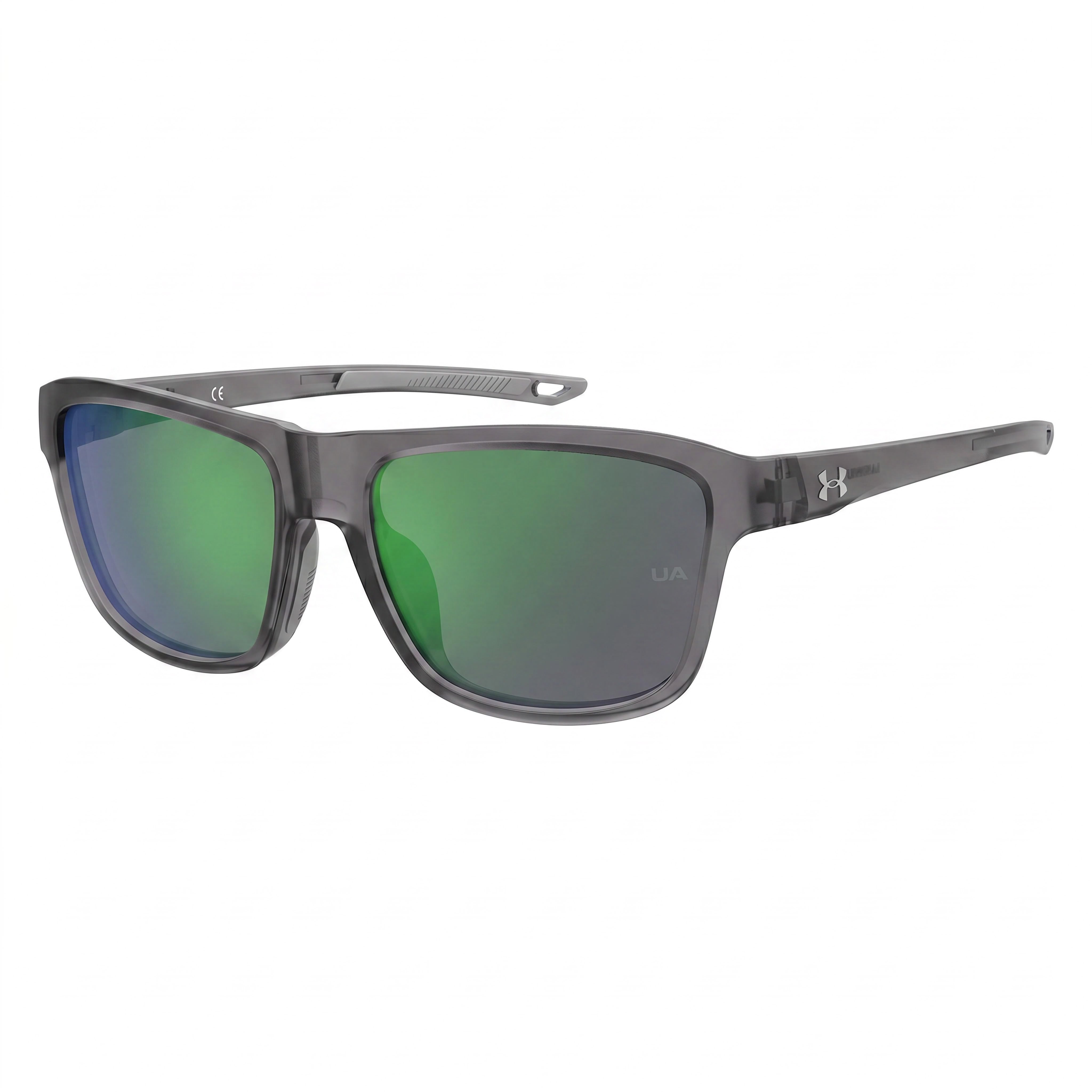 Gafas de sol unisex Under Armour UA Rumble/F con protección UV no polarizada de propionato gris cristal de 58 mm, Photo 1