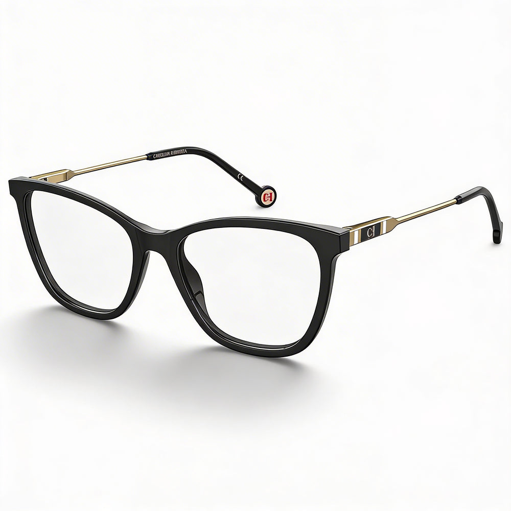 Carolina Herrera Modern Women's Acetate Frame Nude Transparent Polycarbonate Lens Eyeglasses 54-18-145mm
