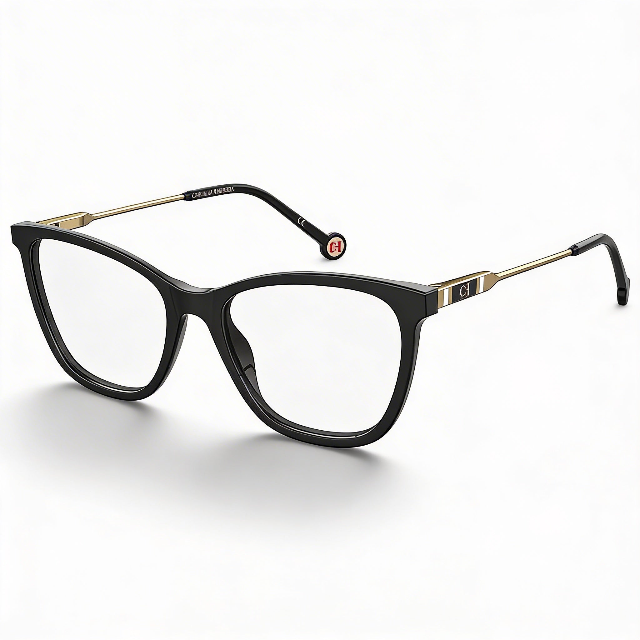 Gafas Carolina Herrera para mujer con montura de acetato moderna, lentes de policarbonato transparentes nude, 54-18-145mm, Photo 1