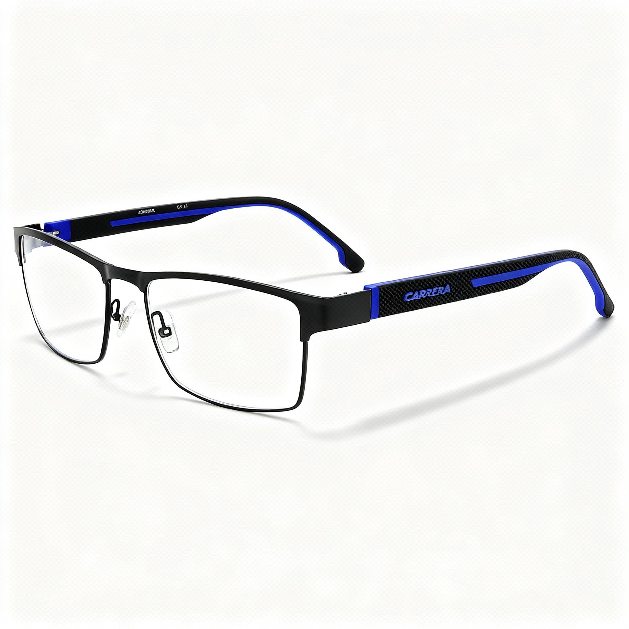 Carrera 8884 Unisex Alloy Steel Non-Polarised Polycarbonate Eyeglasses in Black Blue 55-18-145mm