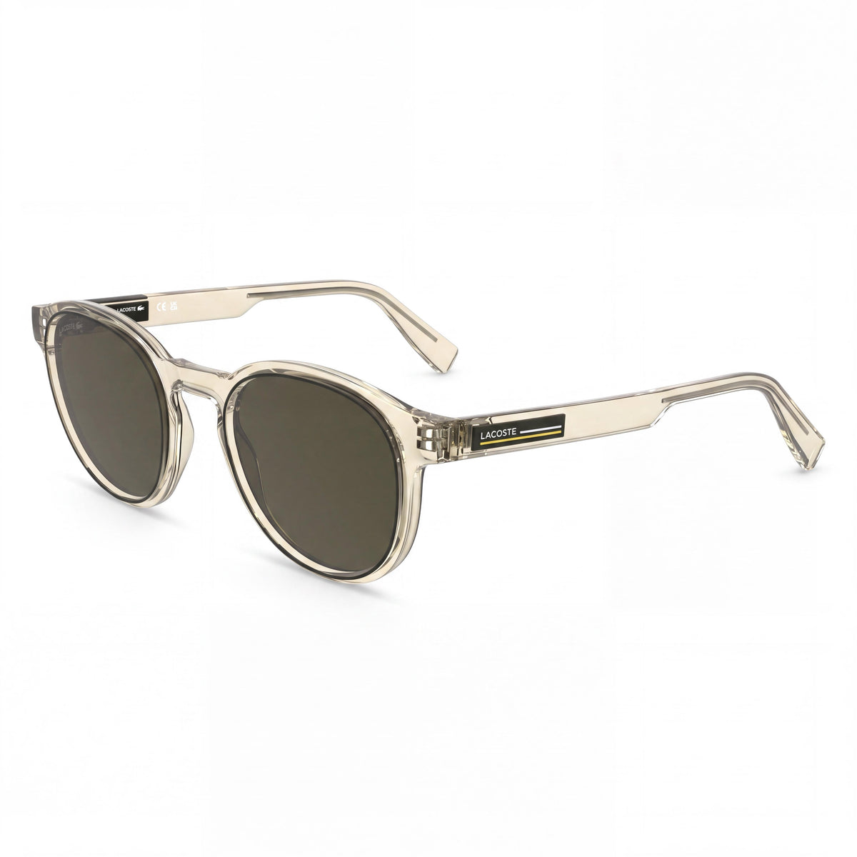 Gafas de sol Lacoste L6055s N para hombre, de plástico amarillo transparente con protección UV y lentes amarillas, 51 mm, Photo 1