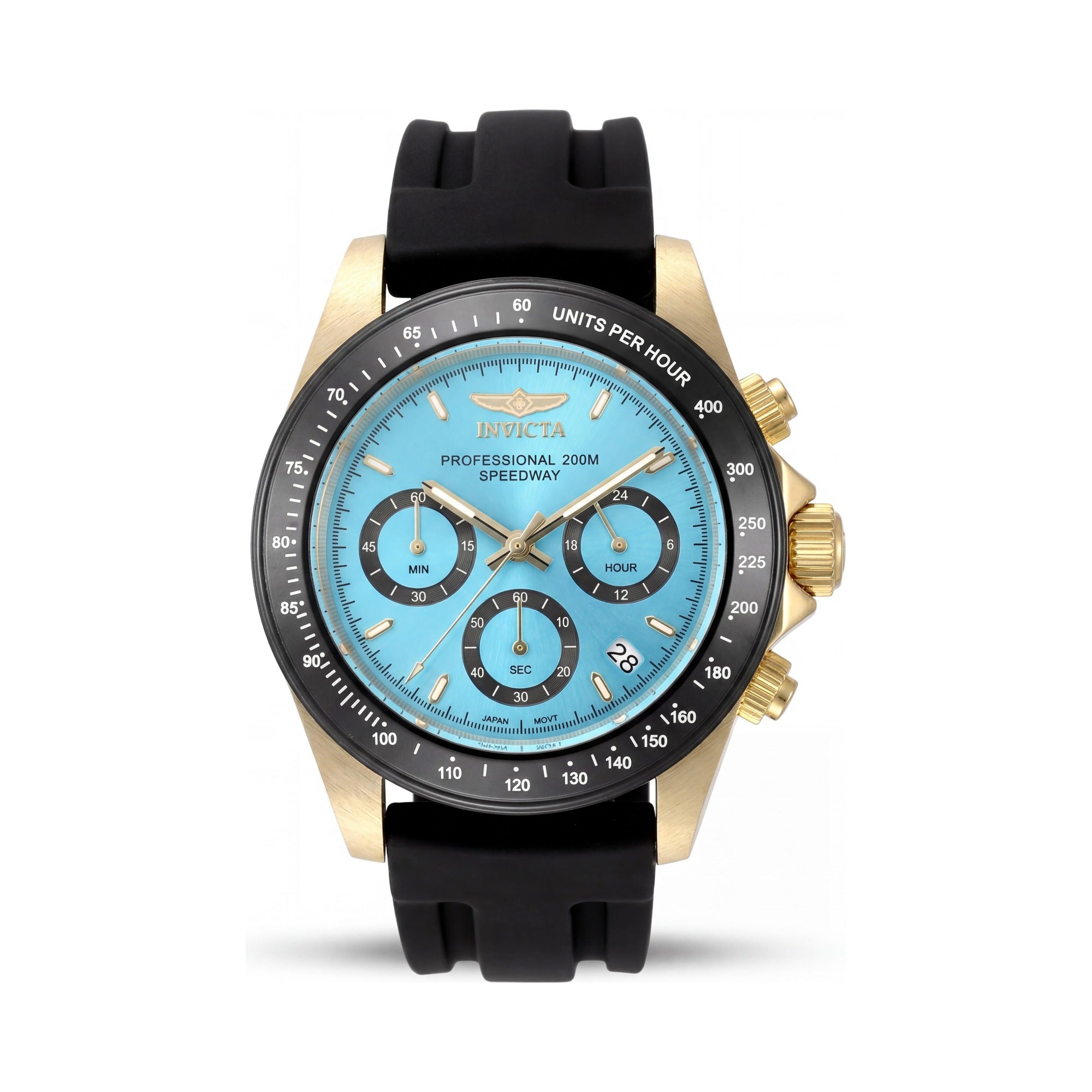 Invicta Speedway 50491 Men's 39mm Quartz Chronograph Stainless Steel Blue Dial Silicone Strap Watch, Photo 1