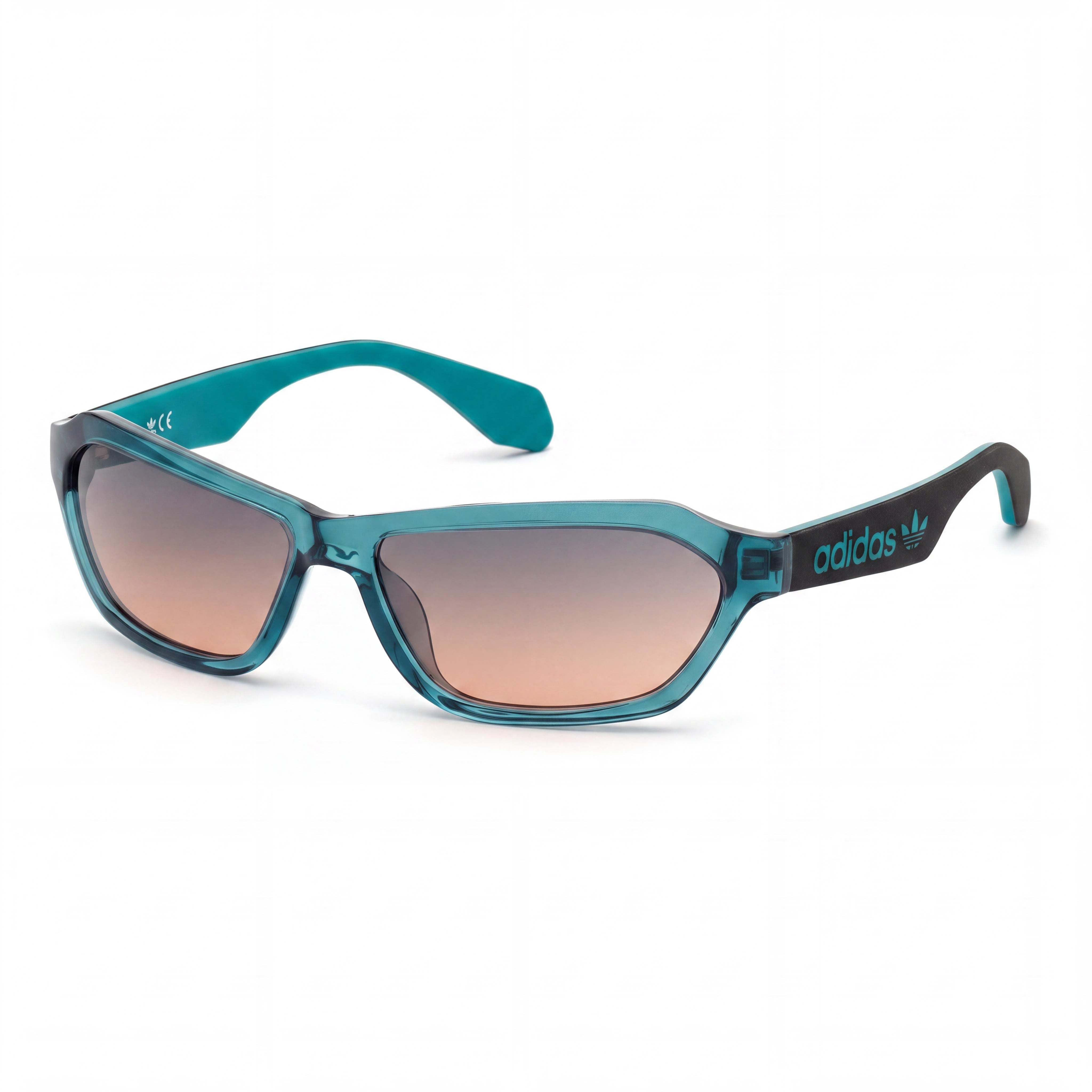 adidas Originals Or0021 58 Unisex Acetate Shiny Turquoise Brown Gradient Non-Polarized 58mm Sunglasses, Photo 1