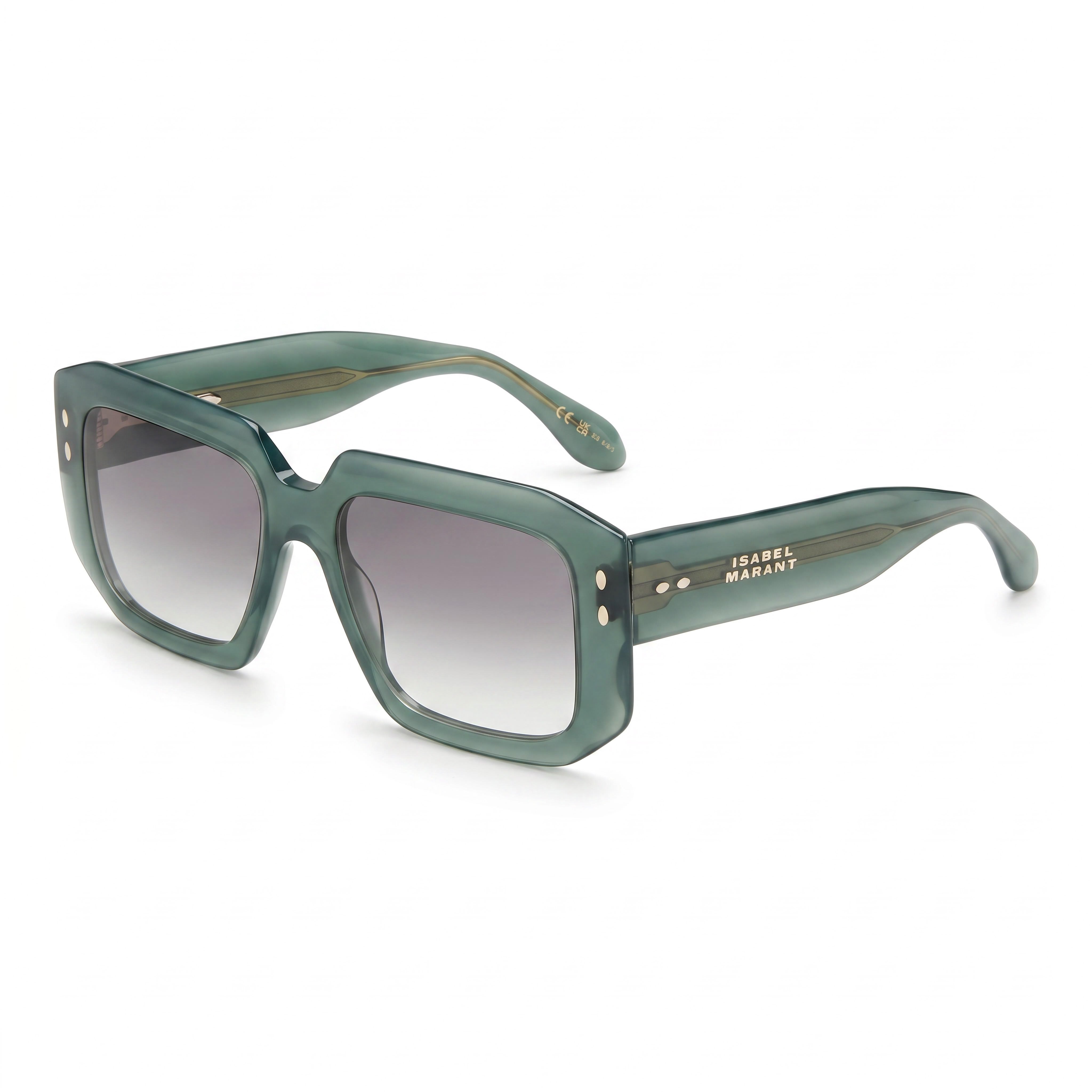 Gafas de sol Isabel Marant Classic para mujer, montura rectangular de plástico verde, 53 mm, policarbonato, protección UV 400, Photo 1