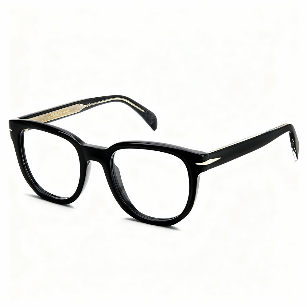 Gafas de sol unisex David Beckham DB 7097 con montura de plástico negra y lentes negras no polarizadas de 50 mm