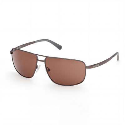 Harley-Davidson Hd00025 Men's Matte Gunmetal Brown Polarized Smoke Lens 64mm