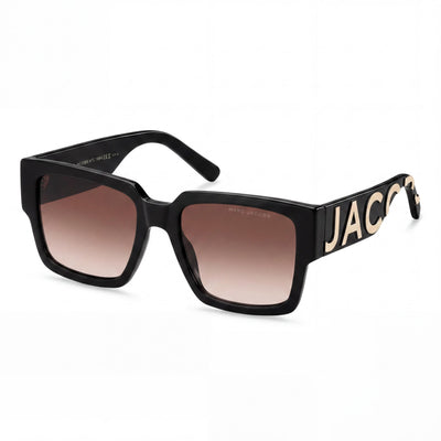 Marc Jacobs Women's Casual Black White Cellulose Propionate Brown Shaded UV 400 Sunglasses 54mm
