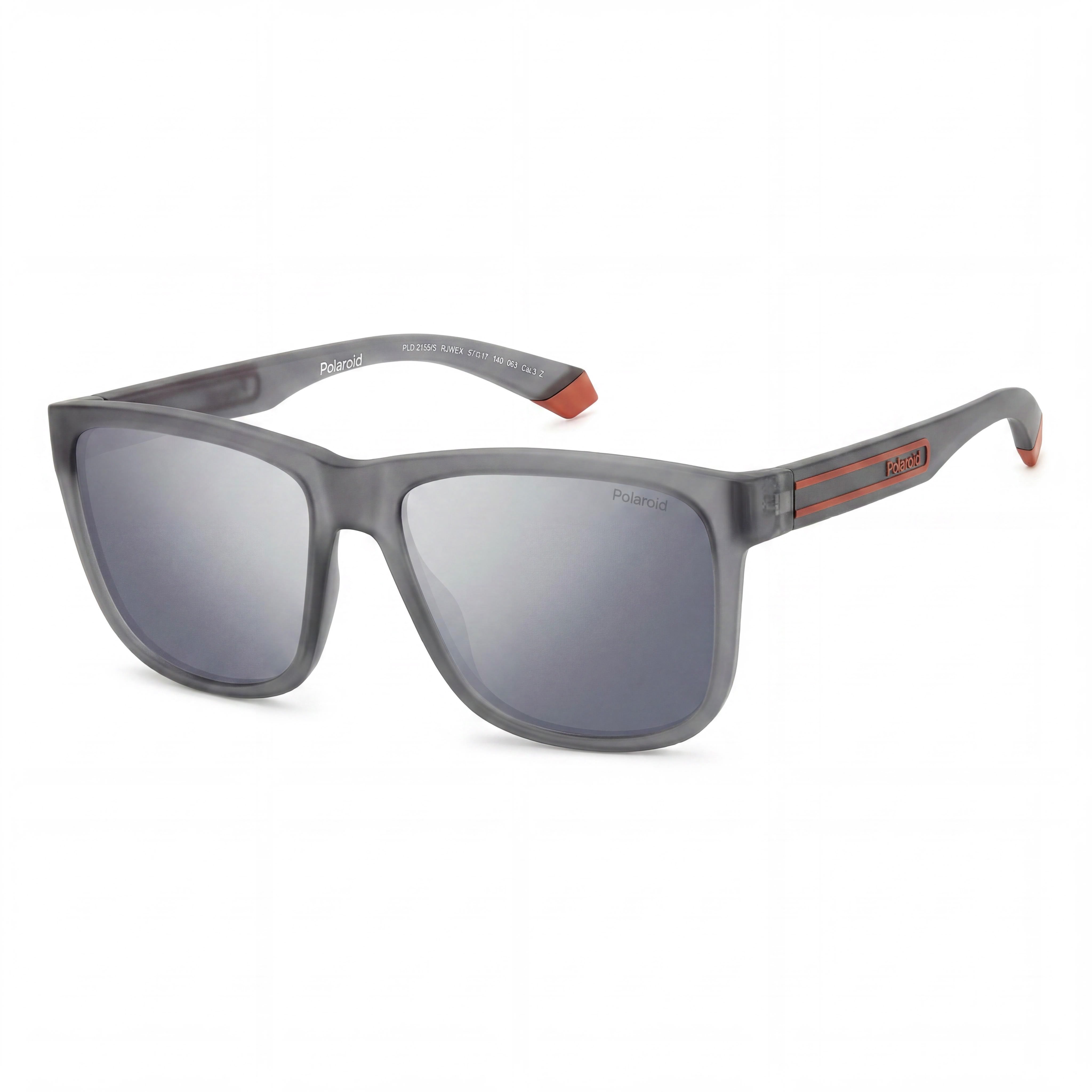 Polaroid Modern Women's Polarized Polycarbonate Sunglasses, UV Protection, Matte Grey Silver Grey 57-17-140, Photo 1