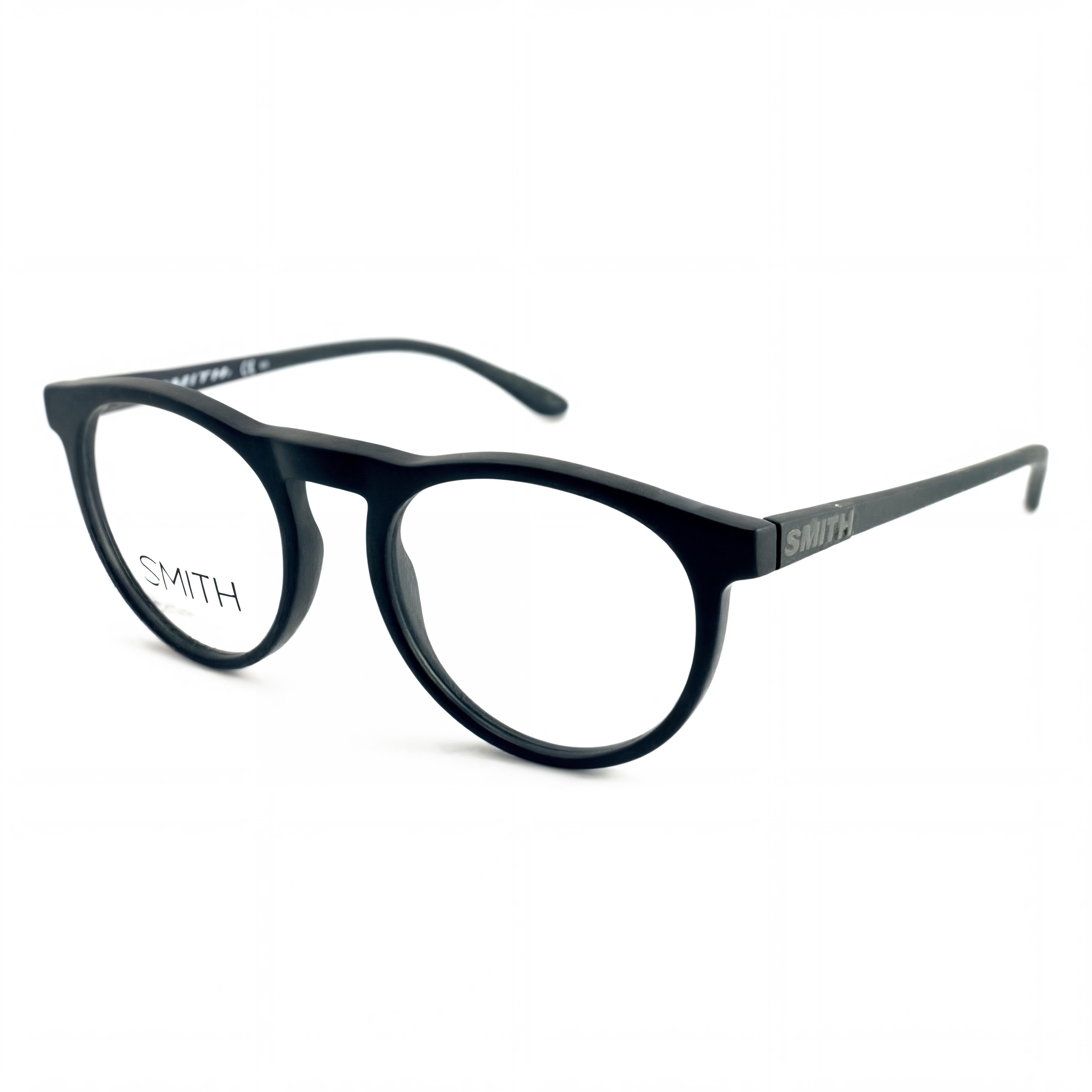 Smith Matte Black Rectangle Eyeglasses Unisex, Acetate 49mm, Photo 1