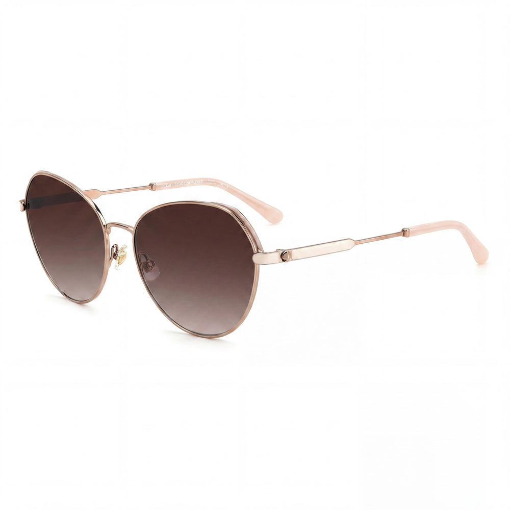 Gafas de sol para mujer Octavia/G/S de Kate Spade New York, color rojo dorado, acero inoxidable, lentes marrones degradadas no polarizadas con protección UV de 59 mm