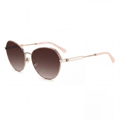Kate Spade New York york Women's Octavia/G/S Red Gold Stainless Steel Brown Gradient Non-Polarized UV Protection Sunglasses 59mm