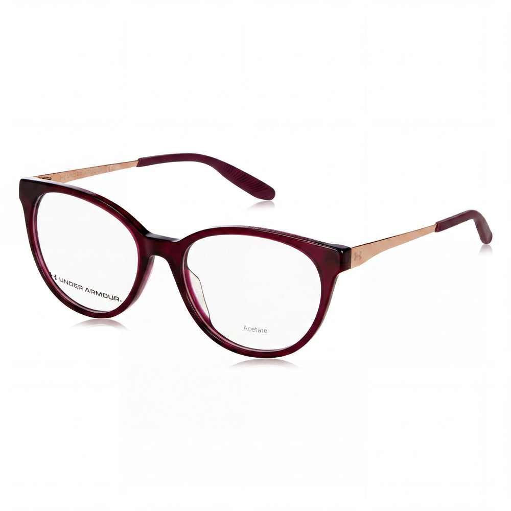 Gafas de sol Under Armour Casual con montura de acetato y lentes de policarbonato para mujer, color rojo cristal, 54 mm