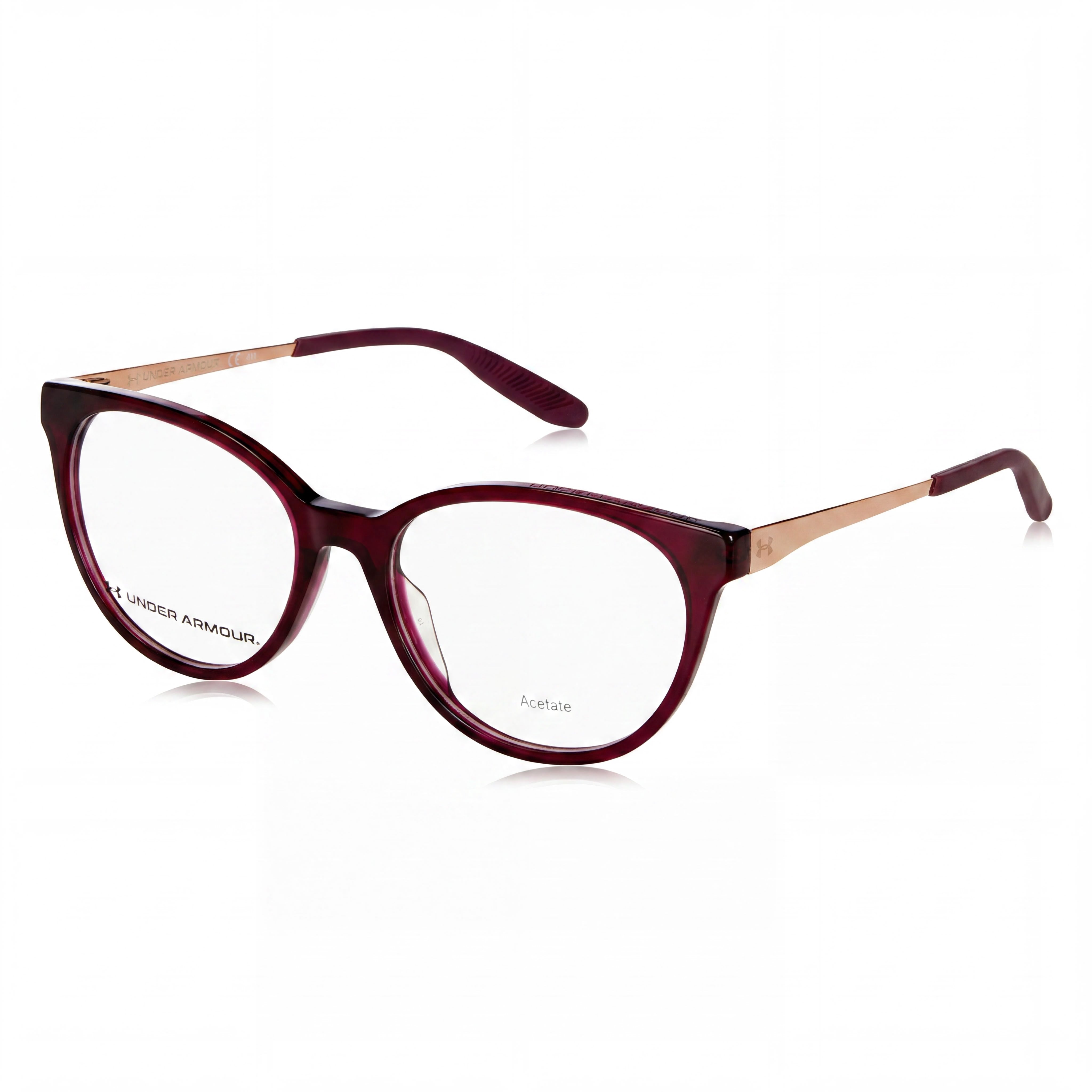 Under Armour Casual Acetate Frame Polycarbonate Lens Sunglasses for Women, Crystal Red, 54mm, Photo 1