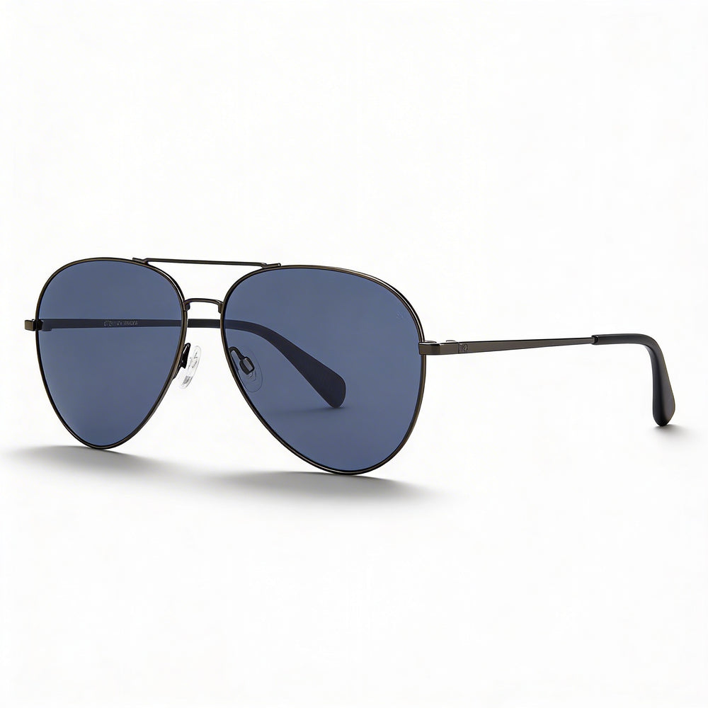 rag & bone Aviator Gafas de Sol Unisex Acero Inoxidable Montura Gris Oscuro Lentes Grises con Protección UV 59-13-145mm