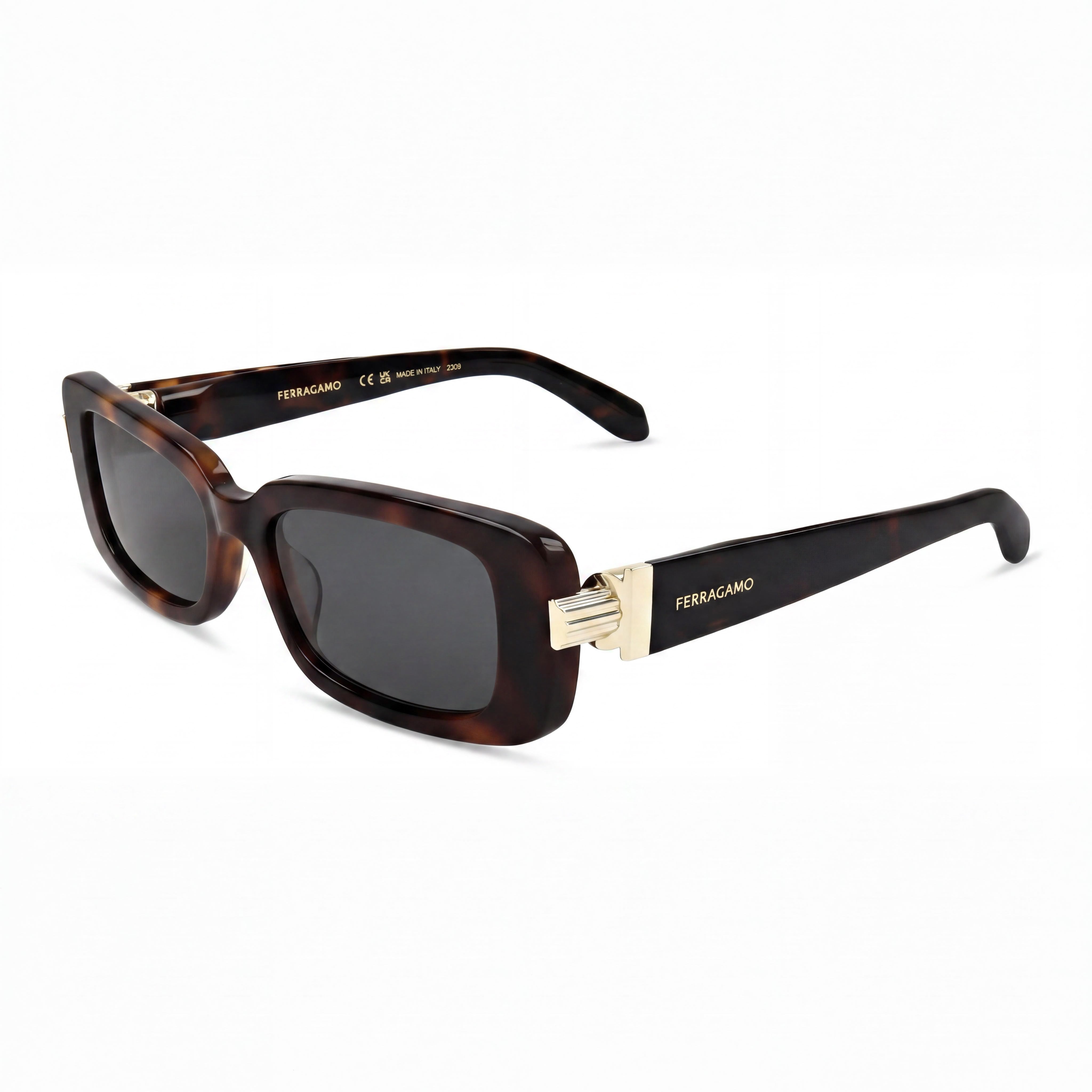 Salvatore Ferragamo Sf1105s Women's Tortoise Acetate Frame Polycarbonate Lens UV Protection Sunglasses 52mm, Photo 1