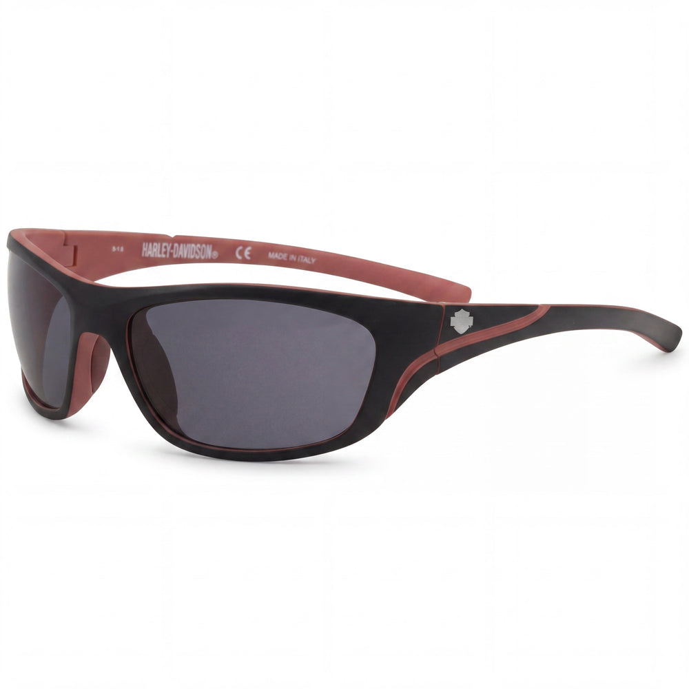 Gafas de sol Harley-Davidson clásicas unisex con montura de acetato negro y lentes de acetato negro, ancho de lente 61mm