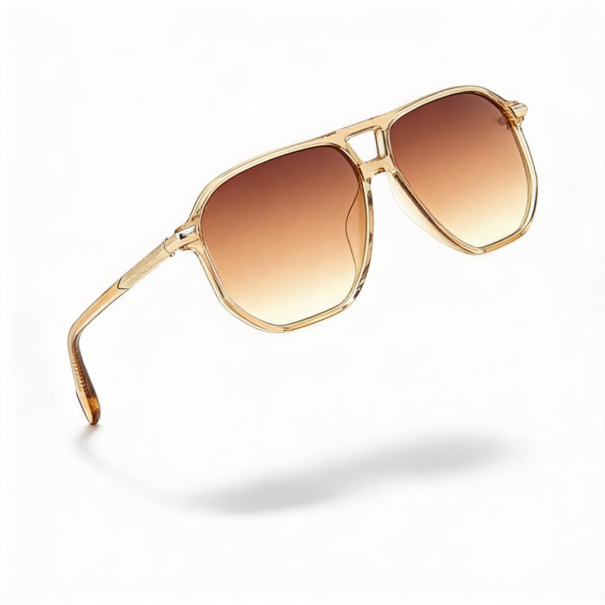 Gafas de sol Rag & Bone Modern Heritage para mujer, de acetato beige, con protección UV y lentes color ladrillo con sombreado marrón, 58 mm, Photo 2