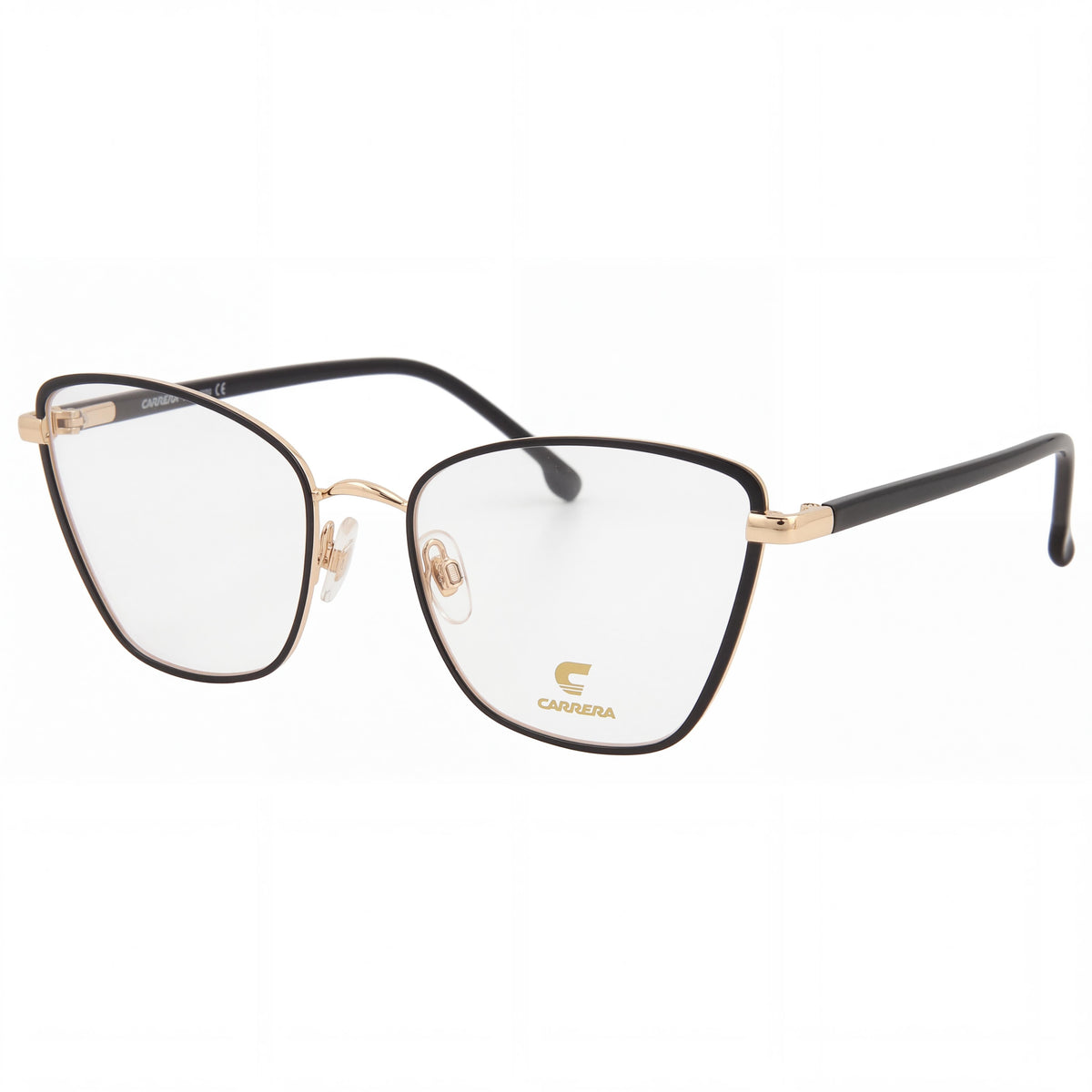 Gafas graduadas de metal para mujer Carrera Carrera 3039, negro mate/dorado, 54 mm, Photo 1