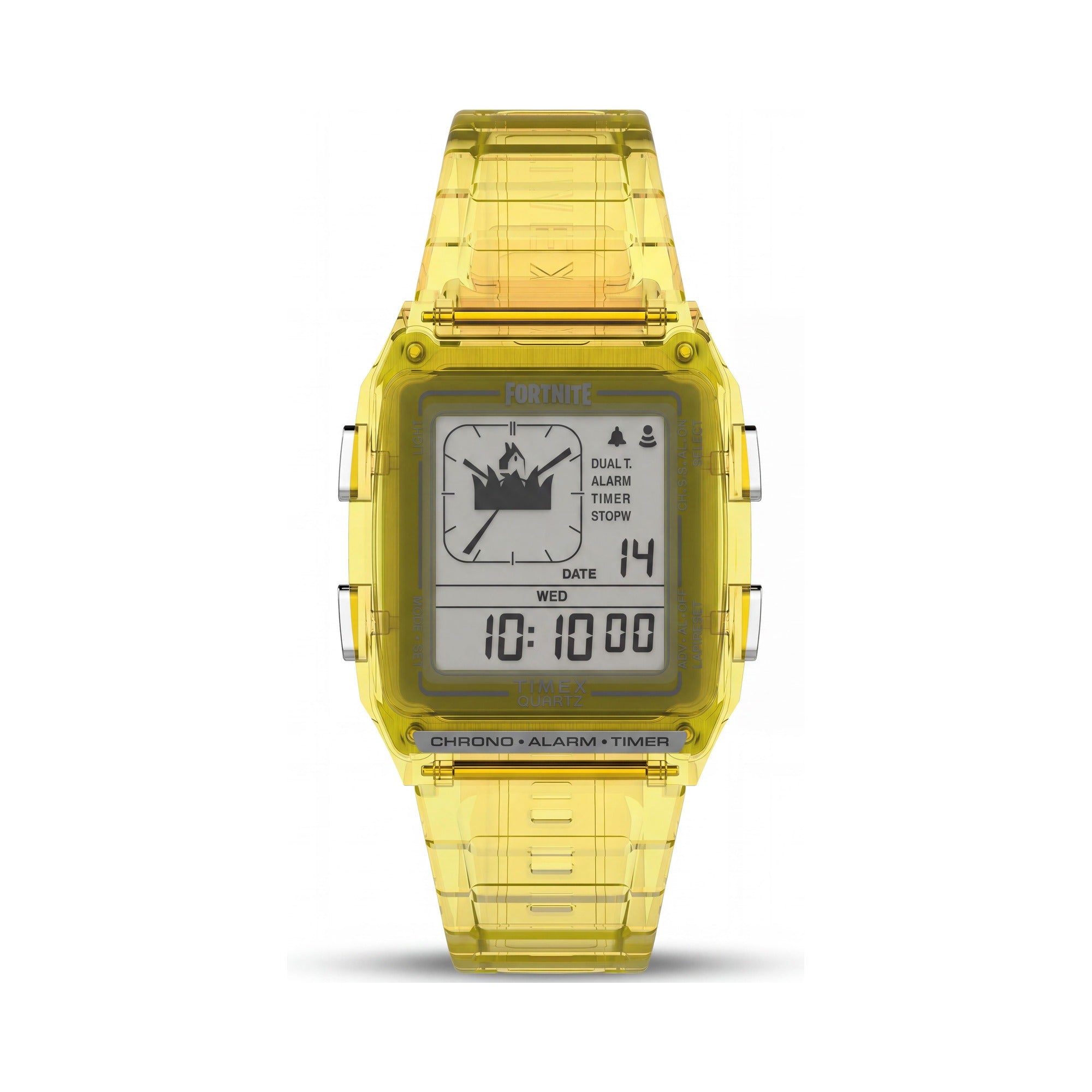 Timex Fortnite Collection Modern Men's Translucent Yellow Resin Analog-Digital Water Resistant Watch, Photo 1