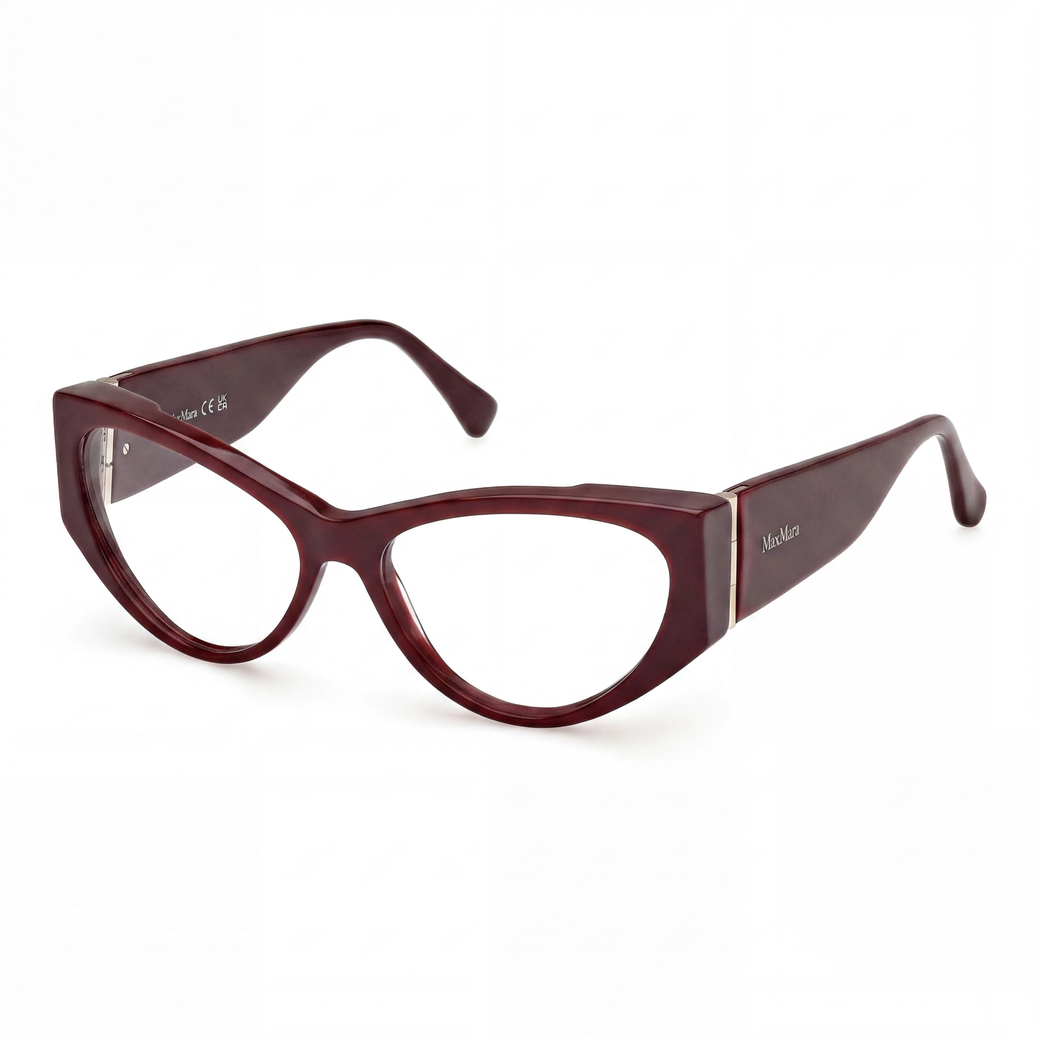 MaxMara Clásico Unisex Shiny Bordeaux Plastic 55mm Sunglasses, Photo 1