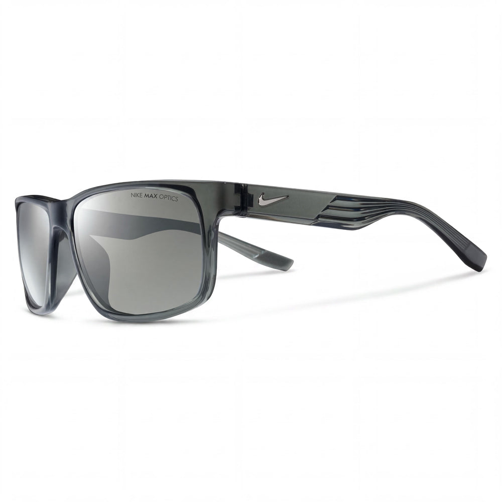 Nike Classic Unisex Silver Plastic Frame with Grey Silver Flash Lens UV Protected Anti-Glare Sunglasses 59mm