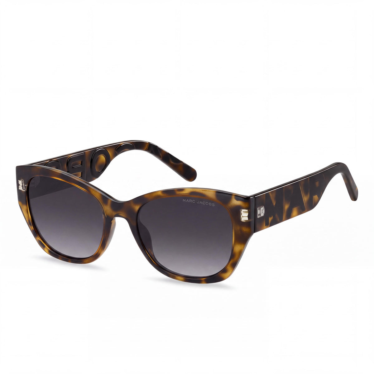 Gafas de sol rectangulares Marc Jacobs Classic para mujer con montura de plástico habana y lentes grises oscuras de 19-19-145 mm, Photo 1
