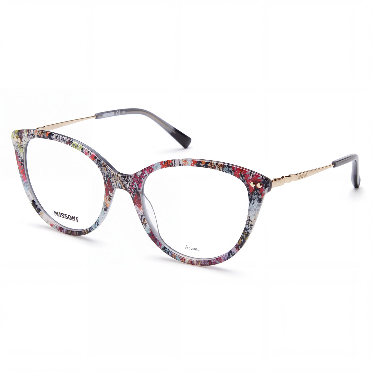 Monturas ópticas casuales para mujer M Missoni MIS 0109 de acetato, color marrón verde, policarbonato, no polarizadas, 54 mm, Photo 1