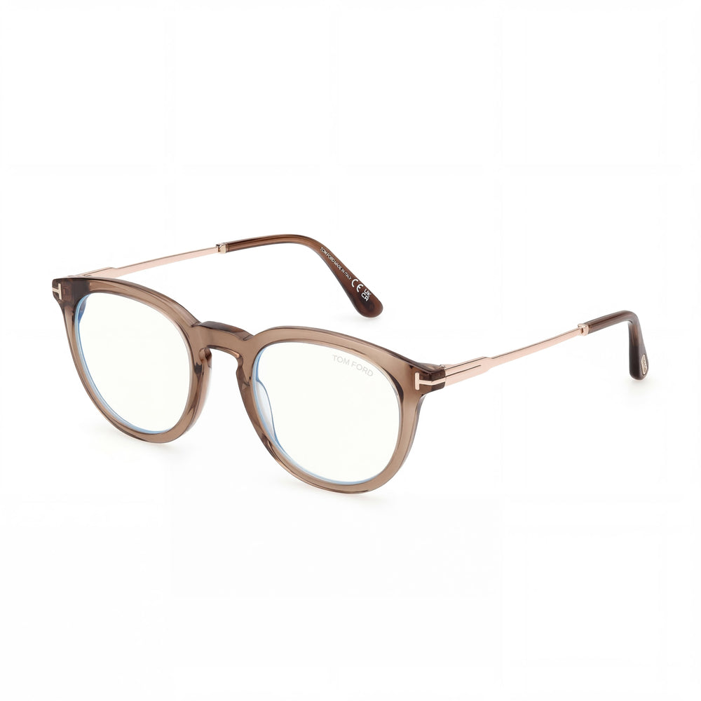 Tom Ford Unisex Brown Eyeglasses Optical Frames with Transparent Demo Lenses, Lenses Can Be Replaced with Custom Prescription Lenses