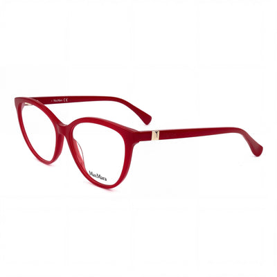 MaxMara Casual MM5024 Women's Acetate Frame Shiny Red Sunglasses with Transparent Lenses Size 54-16-140